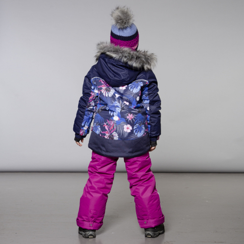 Костюм детский для девочки (куртка+брюки на лямках+манишка +шарф )  C 10 С803 -528