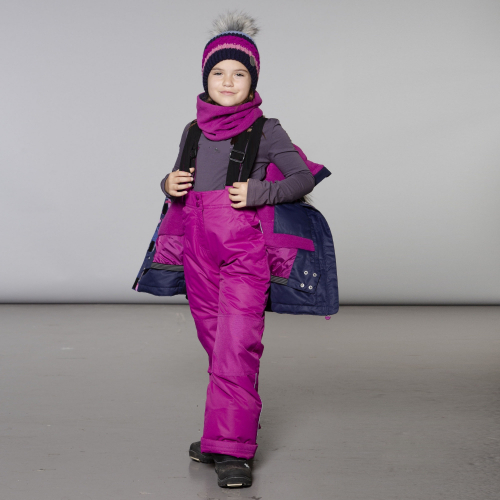 Костюм детский для девочки (куртка+брюки на лямках+манишка +шарф )  C 10 С803 -528