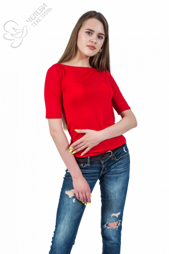 Женская футболка Модель 016 красный