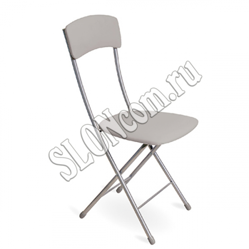 Стул складной на 4-х опорах, винилискожа серый, мягкая спинка, сиденье ...