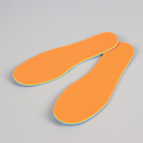 Стельки для обуви, 42 р-р, пара, цвет оранжевый/голубой