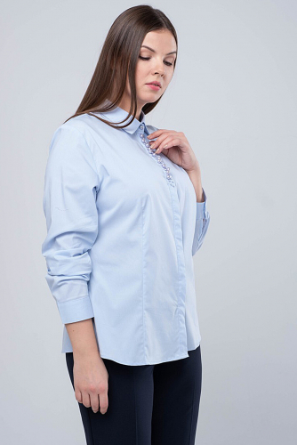 Блуза #208191Голубой