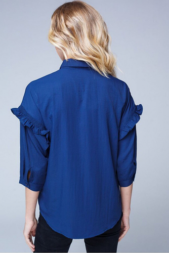 Блуза #209378Темно синий