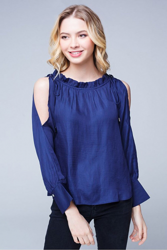 Блуза #209376Темно синий