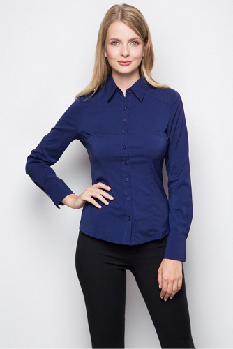 Блуза #209290Темно синий