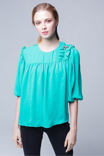 Блуза #208563Зеленый