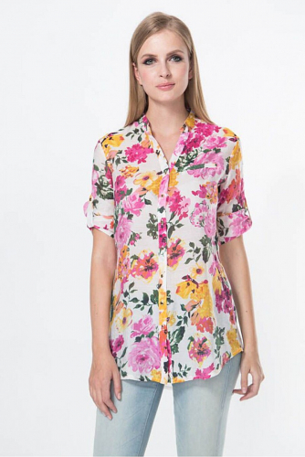 Блуза #209301Розовый