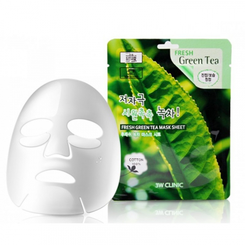 Тканевая маска для лица с экстрактом зелёного чая Fresh Green Tea Mask Sheet