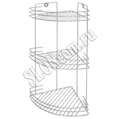 Полка угловая трехъярусная на силиконовом креплении kleber lite