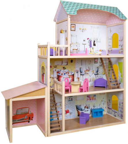 Кукольный дом Алина с гаражом
