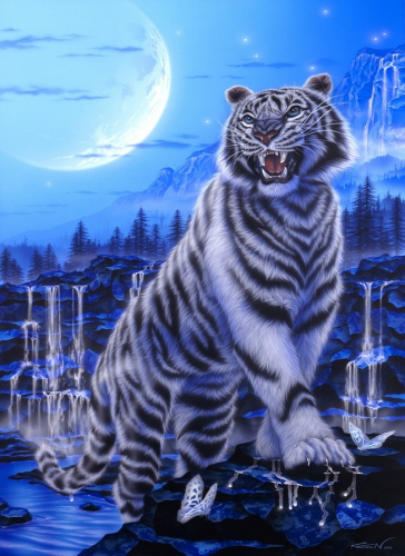 Картина по номерам 40х50 - Злобный тигр