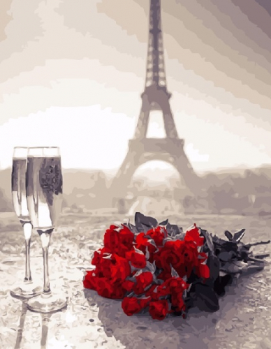 Картина по номерам 40х50 - Романтика Парижа
