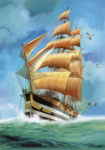 Картина по номерам 40х50 - Корабль на волнах