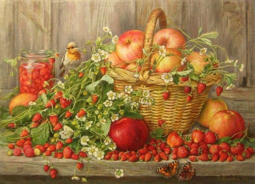 Картина по номерам 40х50 - Ягоды и фрукты