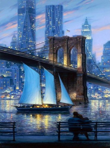Картина по номерам 40х50 - Бруклинский мост