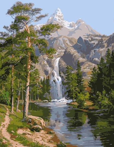 Картина по номерам 40х50 - Горный водопад