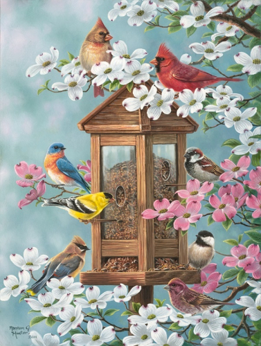 Картина по номерам 40х50 - Весенние птицы