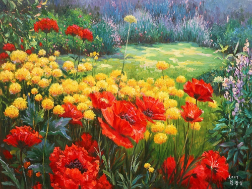 Картина по номерам 40х50 - Цветочная поляна