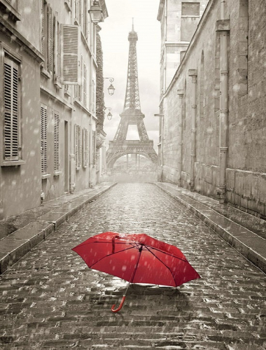 Картина по номерам 40х50 - Красный зонт