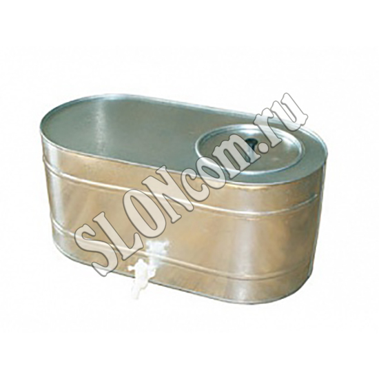 Бак оцинкованный 55 л, с краном, овальный. sloncom