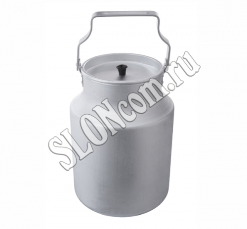 Бидон алюминиевый 10л с крышкой. sloncom