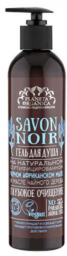 Гель/душ Глубокое очищение Savon NOIR 400мл П.Р. SAVON de Planeta Organica