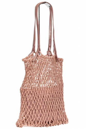 Женская сумка-авоська 2 в 1, цвет розовой пудры