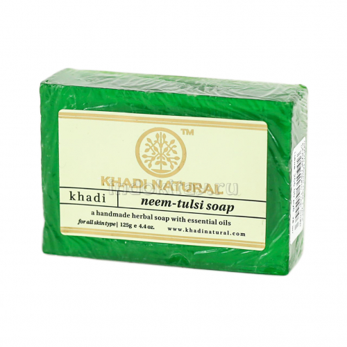 мыло кхади натурал с эфирным маслом шафрана 125гр
