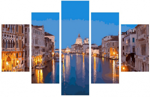 Картины по номерам - полиптихи Вечер в Венеции