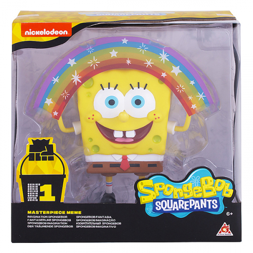-45% SpongeBob игрушка пластиковая 20 см - Спанч Боб радужный (мем коллекция)