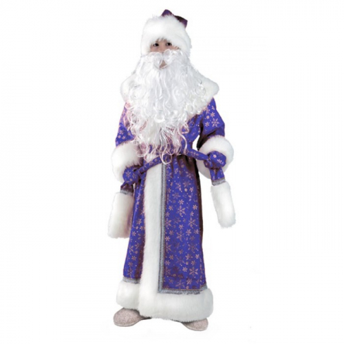 Карнавальный костюм «Дед Мороз», плюш, синий, размер 32-34