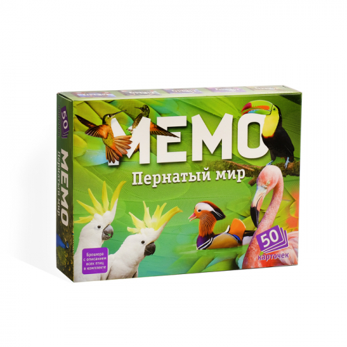 Настольная игра «Мемо. Пернатый мир», 50 карточек + познавательная брошюра