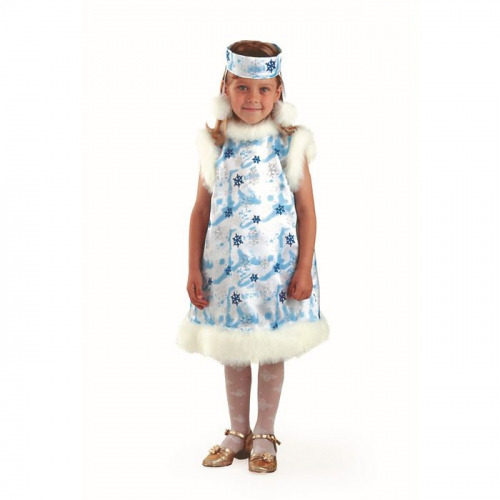Карнавальный костюм «Снежинка», шёлк, размер 28