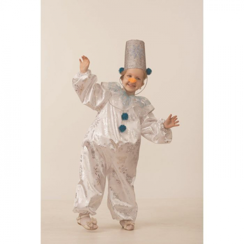 Карнавальный костюм «Снеговичок Снежок», размер 32