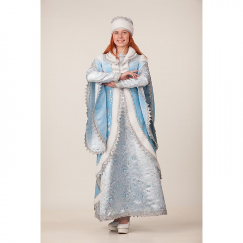 Карнавальный костюм «Снегурочка Царская», платье, шапка, р. 46, рост 170 см