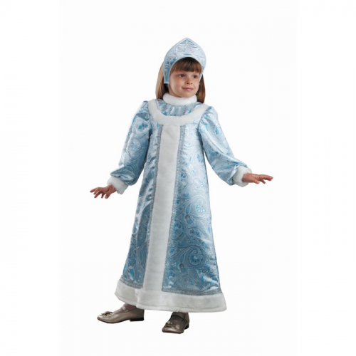 Детский карнавальный костюм «Снегурочка», (платье, кокошник), размер 32, рост 122 см