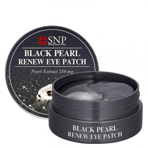 Гидрогелевые патчи для области вокруг глаз с экстрактом жемчуга SNP Black Pearl Renew Eye Patch 60 шт. (КОПИИ)