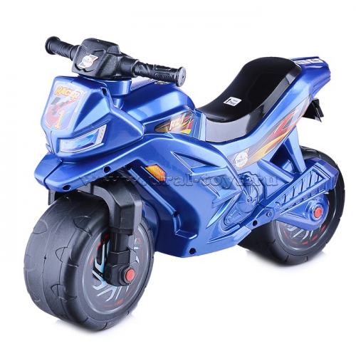 Мотоцикл 2-х колесный-музыкальный руль, синий