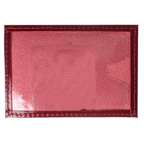Обложка пропуск/карточка/проездной Premier-V-41 натуральная кожа красный темный гладкий (138) 153748