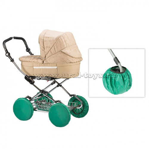 Чехлы на колеса коляски, 4 шт. в сумке (цвет зеленый).