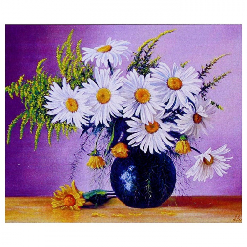 Алмазная мозаика «Ваза с цветами» 40 × 30 см, 31 цвет