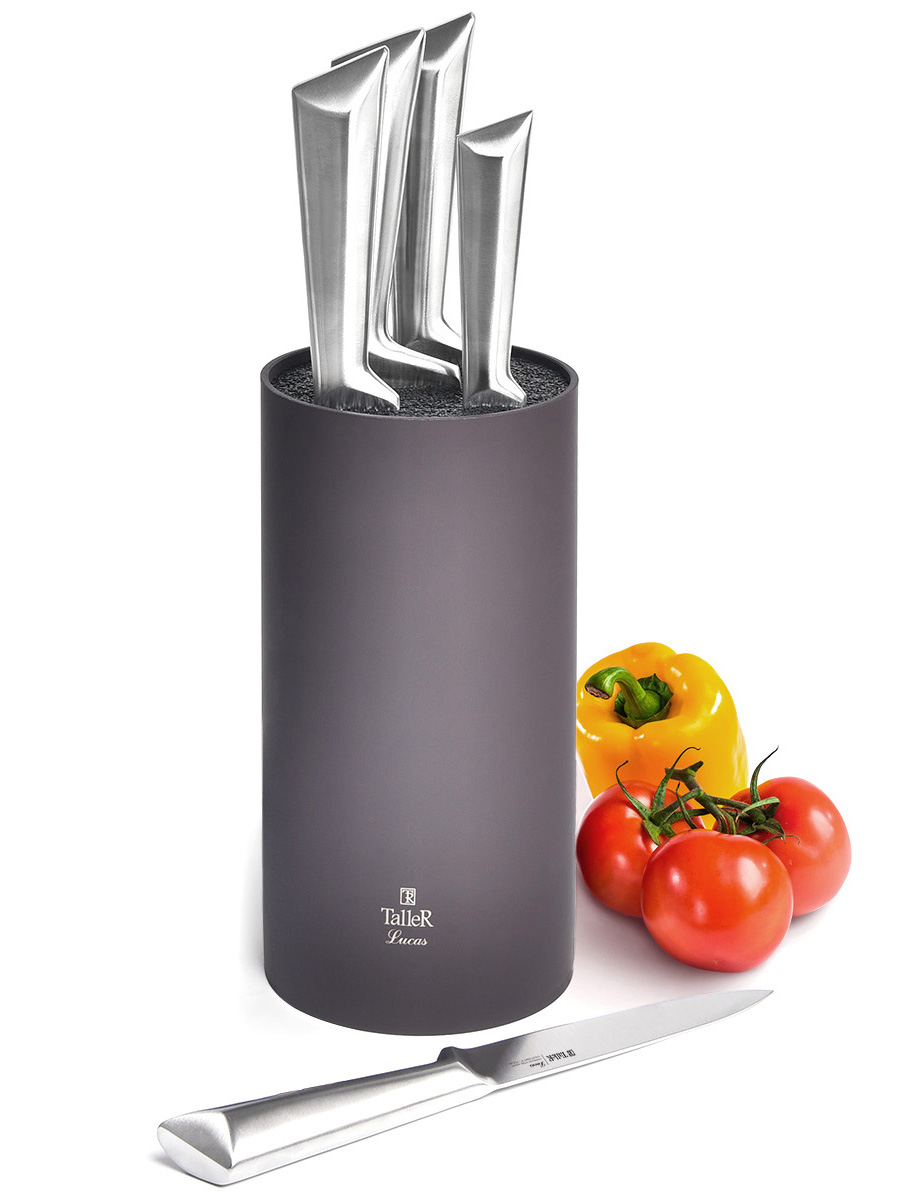 3239 р.  4001 р.  Набор ножей TalleR TR-22079 5 ножей и подставка Лукас