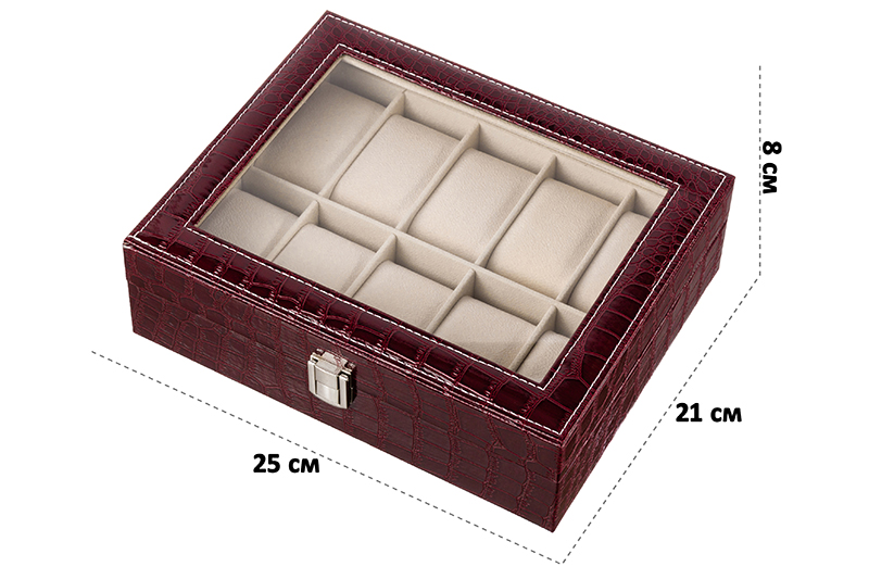 Шкатулка для хранения 10 часов 25*21*8 см