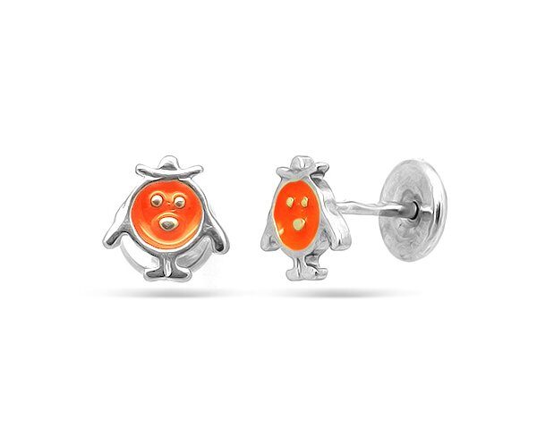 Серьги из серебра эмаль, ЗК6000489