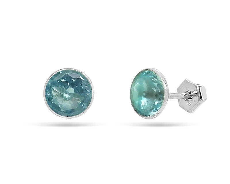 Серьги из серебра куб.циркон., ТРпс-001г
