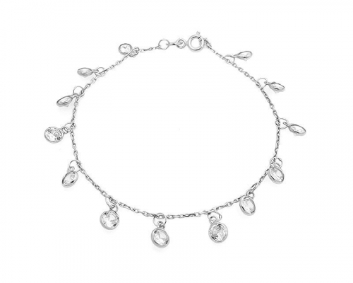 Браслет из серебра куб.циркон., ТФБ-31