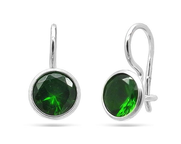 Серьги из серебра куб.циркон., ТРдс-001з