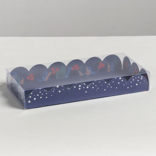 Коробка для кондитерских изделий с PVC крышкой «Сказка», 10.5 × 21 × 3 см