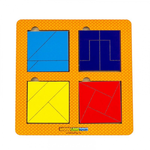 Сложи квадрат, Б.П.Никитин, 4 квадрата, 2х2, ур.3, 064205