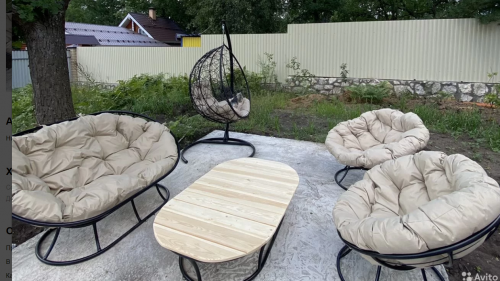 18500 р 19500 р КОМПЛЕКТ мамасан - 1 шт, папасан - 1 шт и стол - 1 шт